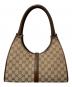 GUCCI (グッチ) ジャッキー GGキャンバス ワンショルダーバッグ ベージュ×ブラウン：45000円