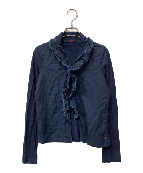 45rpm（45アールピーエム）45rpm (45アールピーエム) フリルブラウス インディゴ サイズ:2の古着・服飾アイテム