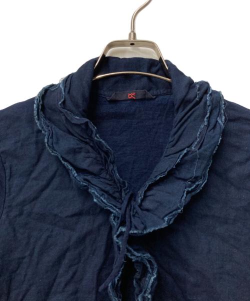 45rpm（45アールピーエム）45rpm (45アールピーエム) フリルブラウス インディゴ サイズ:2の古着・服飾アイテム