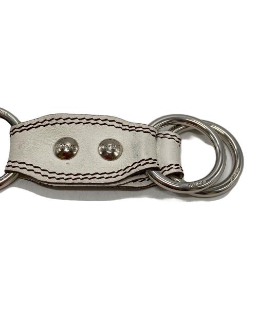 LOEWE（ロエベ）LOEWE (ロエベ) アナグラム スエード切替ベルト 180507 ホワイト サイズ:80/32の古着・服飾アイテム