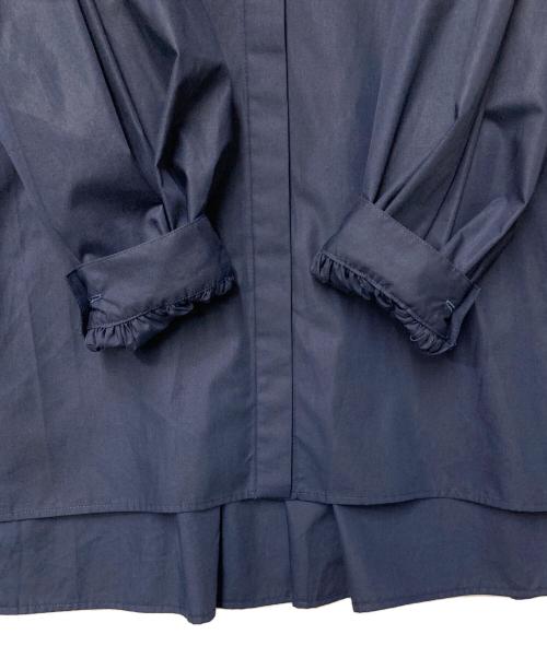 LE PHIL（ル フィル）LE PHIL (ル フィル) ライトタイプライターギャザーブラウス ネイビー サイズ:SIZE Freeの古着・服飾アイテム