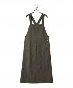 DRAWERドゥロワー）の古着「PRE2 シャンブレージャンパースカート 6524-234-1662」｜グレー