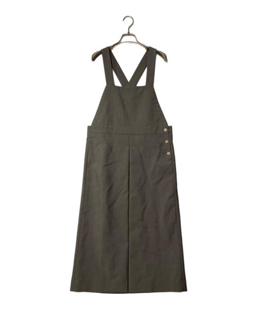 DRAWER（ドゥロワー）Drawer (ドゥロワー) PRE2 シャンブレージャンパースカート 6524-234-1662 グレー サイズ:36の古着・服飾アイテム