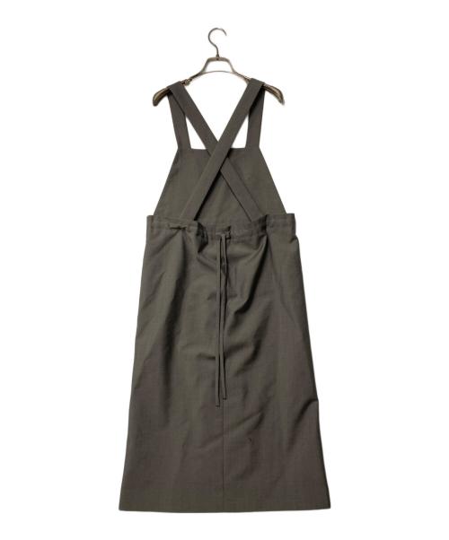 DRAWER（ドゥロワー）Drawer (ドゥロワー) PRE2 シャンブレージャンパースカート 6524-234-1662 グレー サイズ:36の古着・服飾アイテム