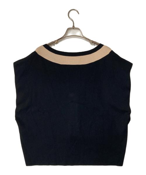 LE PHIL（ル フィル）LE PHIL (ル フィル) ラインジレ 534-3170517 ブラック×ベージュ サイズ:Fの古着・服飾アイテム