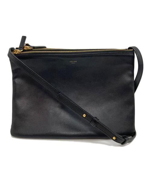 CELINE（セリーヌ）CELINE (セリーヌ) トリオラージショルダーバック ブラックの古着・服飾アイテム