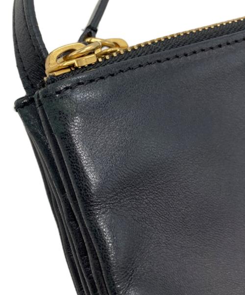 CELINE（セリーヌ）CELINE (セリーヌ) トリオラージショルダーバック ブラックの古着・服飾アイテム