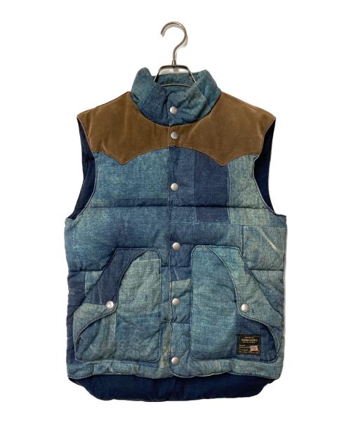 Denim & Supply Ralph Lauren（デニム＆サプライ ラルフローレン）DENIM & SUPPLY RALPH LAUREN (デニム＆サプライ ラルフローレン) 中綿ベスト インディゴ×ブラウン サイズ:XSの古着・服飾アイテム