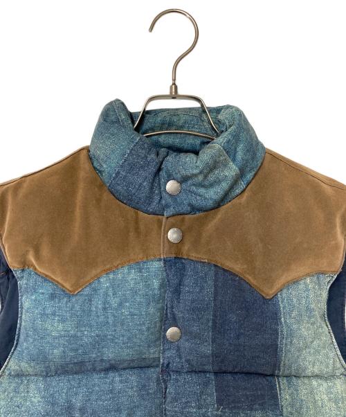 Denim & Supply Ralph Lauren（デニム＆サプライ ラルフローレン）DENIM & SUPPLY RALPH LAUREN (デニム＆サプライ ラルフローレン) 中綿ベスト インディゴ×ブラウン サイズ:XSの古着・服飾アイテム