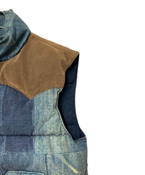 Denim & Supply Ralph Lauren（デニム＆サプライ ラルフローレン）DENIM & SUPPLY RALPH LAUREN (デニム＆サプライ ラルフローレン) 中綿ベスト インディゴ×ブラウン サイズ:XSの古着・服飾アイテム
