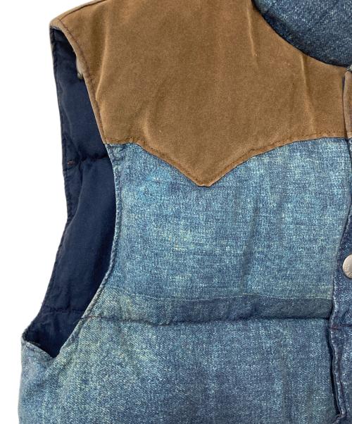 Denim & Supply Ralph Lauren（デニム＆サプライ ラルフローレン）DENIM & SUPPLY RALPH LAUREN (デニム＆サプライ ラルフローレン) 中綿ベスト インディゴ×ブラウン サイズ:XSの古着・服飾アイテム