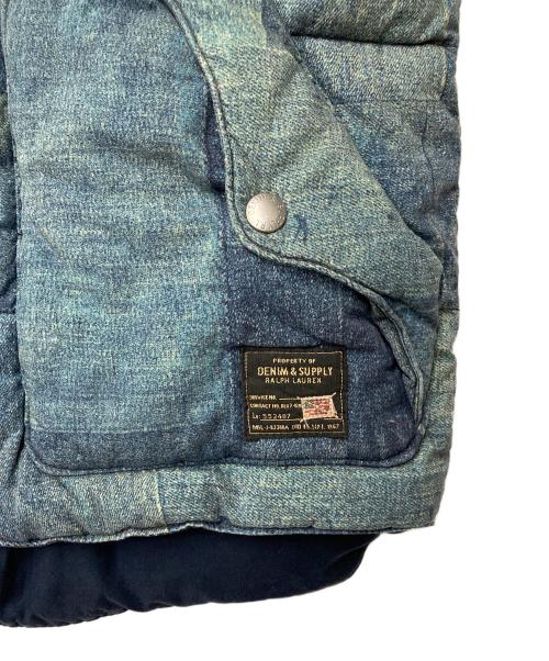 Denim & Supply Ralph Lauren（デニム＆サプライ ラルフローレン）DENIM & SUPPLY RALPH LAUREN (デニム＆サプライ ラルフローレン) 中綿ベスト インディゴ×ブラウン サイズ:XSの古着・服飾アイテム