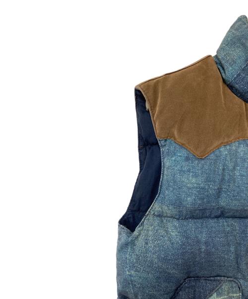 Denim & Supply Ralph Lauren（デニム＆サプライ ラルフローレン）DENIM & SUPPLY RALPH LAUREN (デニム＆サプライ ラルフローレン) 中綿ベスト インディゴ×ブラウン サイズ:XSの古着・服飾アイテム