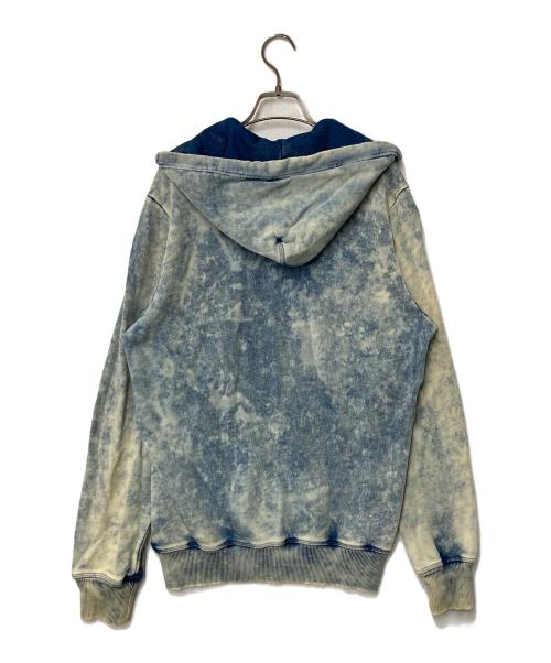 DIESEL（ディーゼル）DIESEL (ディーゼル) タイダイダメージジップパーカー インディゴ サイズ:SIZE Mの古着・服飾アイテム
