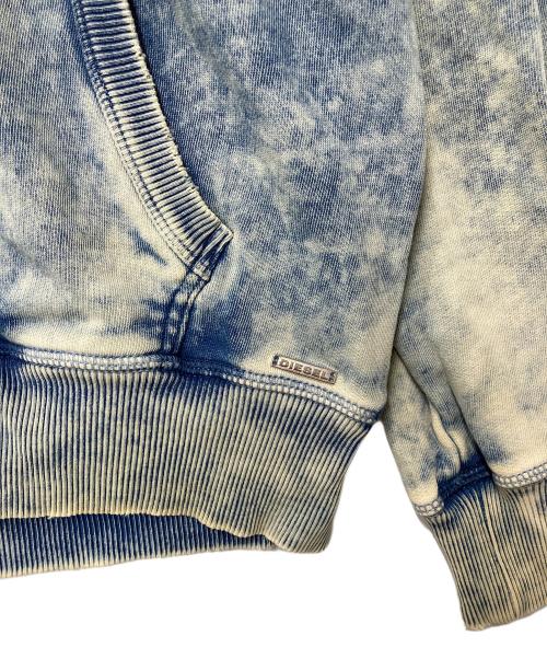 DIESEL（ディーゼル）DIESEL (ディーゼル) タイダイダメージジップパーカー インディゴ サイズ:SIZE Mの古着・服飾アイテム