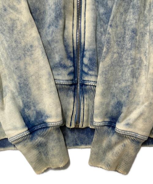 DIESEL（ディーゼル）DIESEL (ディーゼル) タイダイダメージジップパーカー インディゴ サイズ:SIZE Mの古着・服飾アイテム