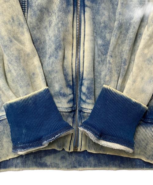 DIESEL（ディーゼル）DIESEL (ディーゼル) タイダイダメージジップパーカー インディゴ サイズ:SIZE Mの古着・服飾アイテム