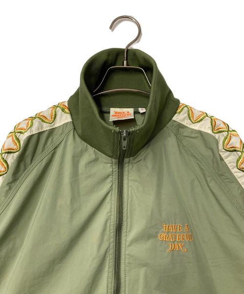 HAVE AGRATEFUL DAY（ハブアグレイトフルデイ）HAVE ＡGRATEFUL DAY (ハブアグレイトフルデイ) TRACKSUIT JACKET/トラックスーツジャケット グリーン サイズ:XLの古着・服飾アイテム