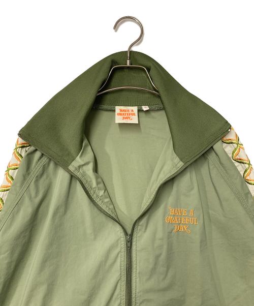HAVE AGRATEFUL DAY（ハブアグレイトフルデイ）HAVE ＡGRATEFUL DAY (ハブアグレイトフルデイ) TRACKSUIT JACKET/トラックスーツジャケット グリーン サイズ:XLの古着・服飾アイテム