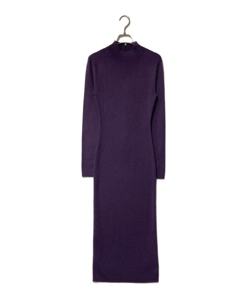 MICHAEL KORS（マイケル・コース）MICHAEL KORS (マイケルコース) ストレッチ ウール モックネック ドレス MF482Q14VR パープル サイズ:Sの古着・服飾アイテム