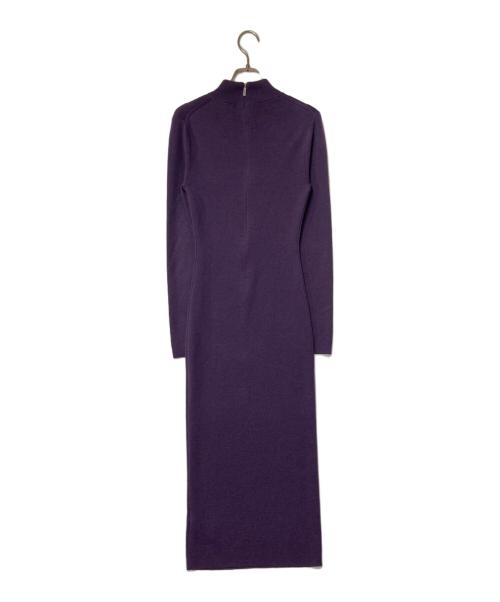MICHAEL KORS（マイケル・コース）MICHAEL KORS (マイケルコース) ストレッチ ウール モックネック ドレス MF482Q14VR パープル サイズ:Sの古着・服飾アイテム