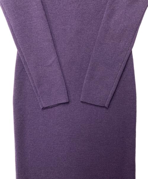 MICHAEL KORS（マイケル・コース）MICHAEL KORS (マイケルコース) ストレッチ ウール モックネック ドレス MF482Q14VR パープル サイズ:Sの古着・服飾アイテム