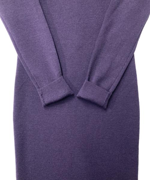 MICHAEL KORS（マイケル・コース）MICHAEL KORS (マイケルコース) ストレッチ ウール モックネック ドレス MF482Q14VR パープル サイズ:Sの古着・服飾アイテム