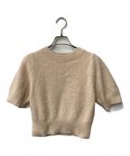 Snidelスナイデル）の古着「フォックスカシミヤハーフスリーブプルオーバー」｜ベージュ