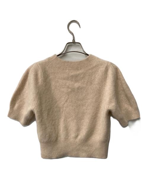 Snidel（スナイデル）Snidel (スナイデル) フォックスカシミヤハーフスリーブプルオーバー ベージュ サイズ:SIZE Freeの古着・服飾アイテム