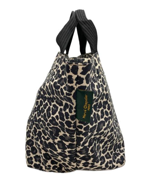 Herve Chapelier（エルベシャプリエ）Herve Chapelier (エルベシャプリエ) ナイロン舟型トートM ブラック×ベージュの古着・服飾アイテム