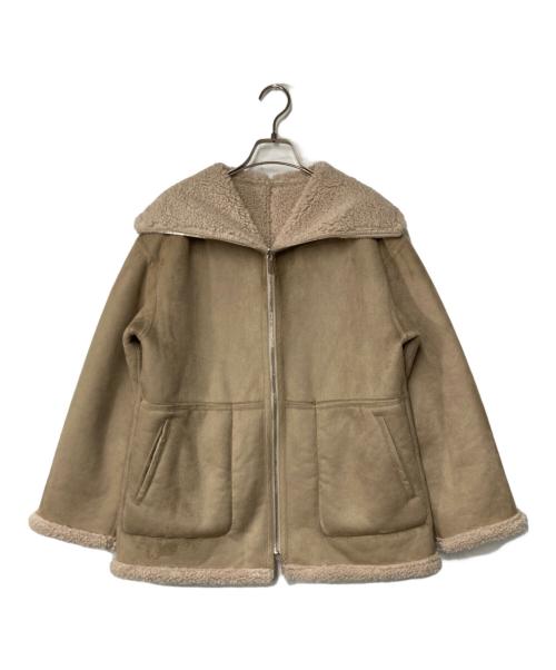 MACPHEE（マカフィー）MACPHEE (マカフィー) エコムートン リバーシブルショートコート ベージュ サイズ:36の古着・服飾アイテム
