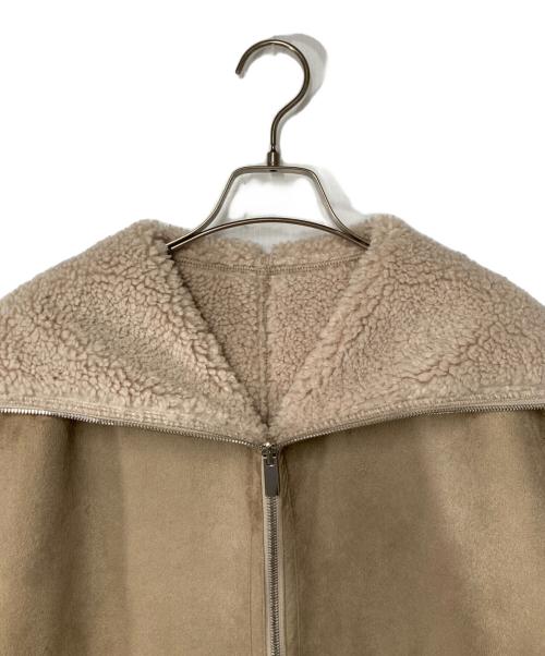 MACPHEE（マカフィー）MACPHEE (マカフィー) エコムートン リバーシブルショートコート ベージュ サイズ:36の古着・服飾アイテム