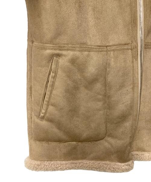 MACPHEE（マカフィー）MACPHEE (マカフィー) エコムートン リバーシブルショートコート ベージュ サイズ:36の古着・服飾アイテム