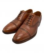 SCOTCH GRAINスコッチグレイン）の古着「セミブローグ レザーシューズ 匠シリーズ HA-9040」｜ブラウン