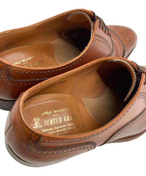SCOTCH GRAIN（スコッチグレイン）SCOTCH GRAIN (スコッチグレイン) セミブローグ レザーシューズ 匠シリーズ HA-9040 ブラウン サイズ:25 1/2の古着・服飾アイテム
