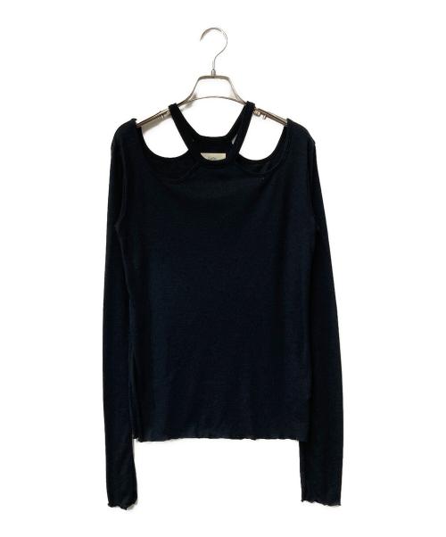 Loro（ローロ）Loro (ローロ) Loop Neck Long Tee ブラック サイズ:Fの古着・服飾アイテム