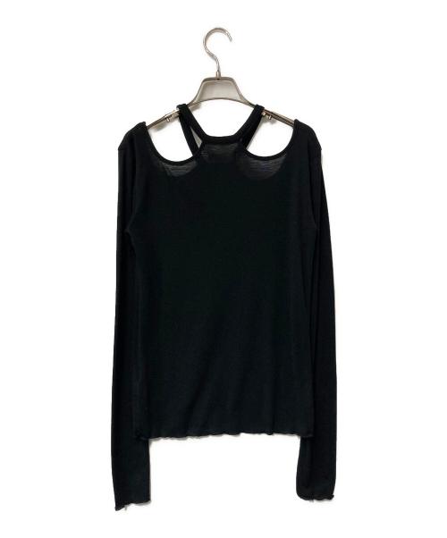 Loro（ローロ）Loro (ローロ) Loop Neck Long Tee ブラック サイズ:Fの古着・服飾アイテム