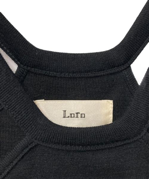 Loro（ローロ）Loro (ローロ) Loop Neck Long Tee ブラック サイズ:Fの古着・服飾アイテム