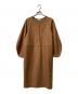 VERMEIL par iena（ヴェルメイユ パー イエナ）の古着「ウールリング圧縮 パフスリーブチュニックワンピース」｜ブラウン