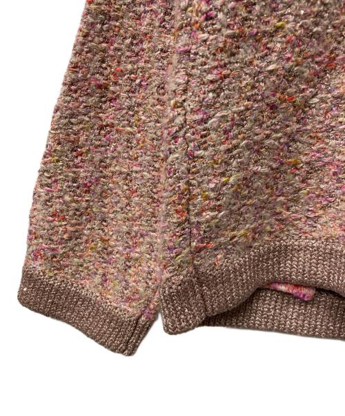 VERMEIL par iena（ヴェルメイユ パー イエナ）VERMEIL par iena (ヴェルメイユ パー イエナ) ウィンターツイード ニットカーディガン ピンク サイズ:FREEの古着・服飾アイテム