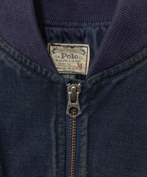 POLO RALPH LAUREN（ポロ・ラルフローレン）POLO RALPH LAUREN (ポロ・ラルフローレン) デニムボンバージャケット インディゴ サイズ:Mの古着・服飾アイテム