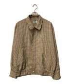 IZOD LACOSTEアイゾッド ラコステ）の古着「チェック柄スイングトップ」｜ベージュ×ブラウン