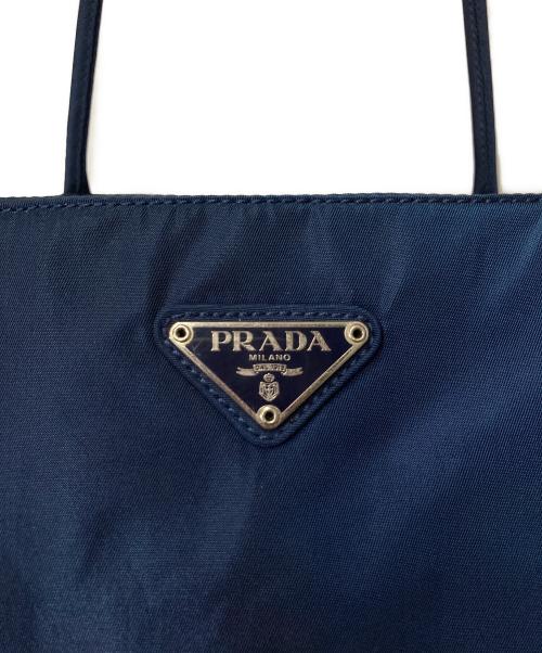 PRADA（プラダ）PRADA (プラダ) ナイロンワンショルダートートバッグ ネイビーの古着・服飾アイテム