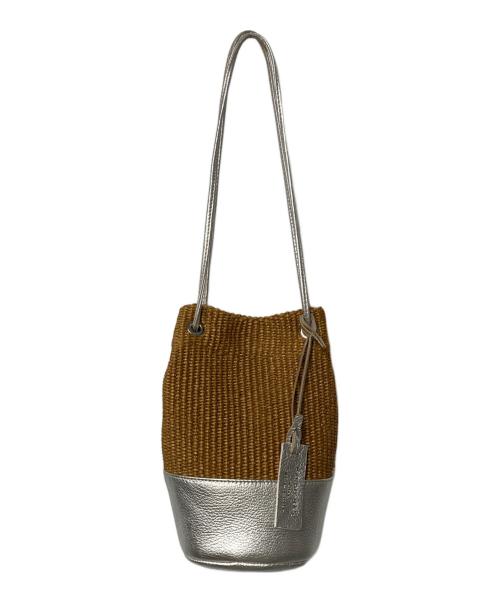 MARCO MASI（マルコマージ）MARCO MASI (マルコマージ) コンビキンチャクバッグ ベージュ×シルバーの古着・服飾アイテム