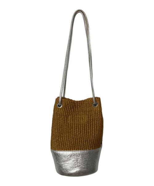 MARCO MASI（マルコマージ）MARCO MASI (マルコマージ) コンビキンチャクバッグ ベージュ×シルバーの古着・服飾アイテム