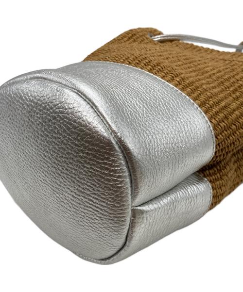 MARCO MASI（マルコマージ）MARCO MASI (マルコマージ) コンビキンチャクバッグ ベージュ×シルバーの古着・服飾アイテム