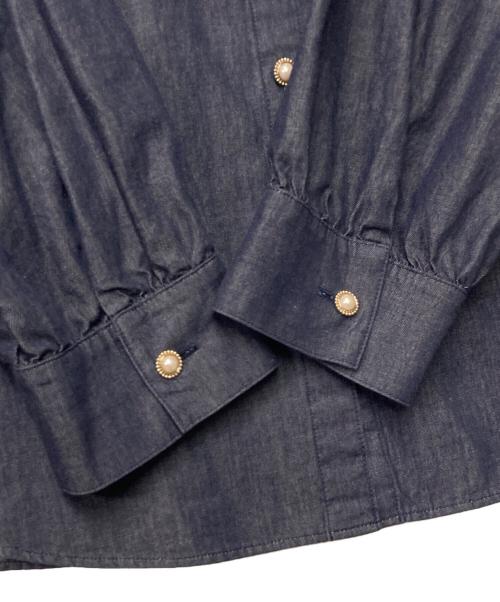 Leilian（レリアン）LEILIAN (レリアン) 洗えるデニムブラウス インディゴ サイズ:13の古着・服飾アイテム