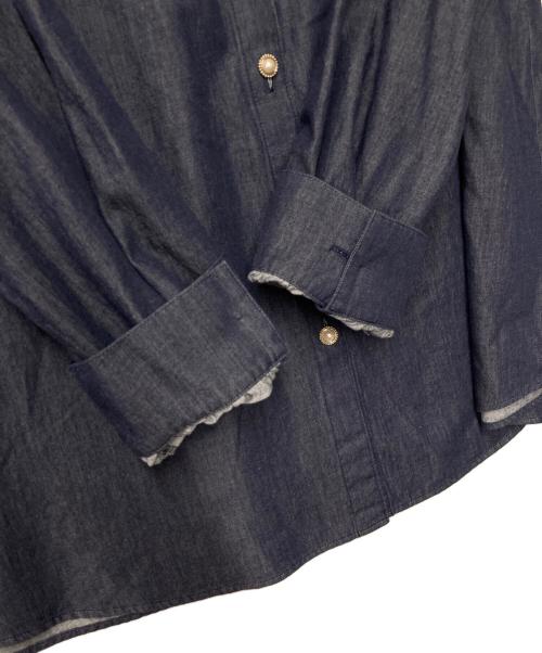 Leilian（レリアン）LEILIAN (レリアン) 洗えるデニムブラウス インディゴ サイズ:13の古着・服飾アイテム