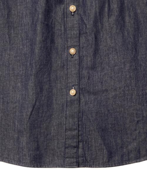 Leilian（レリアン）LEILIAN (レリアン) 洗えるデニムブラウス インディゴ サイズ:13の古着・服飾アイテム