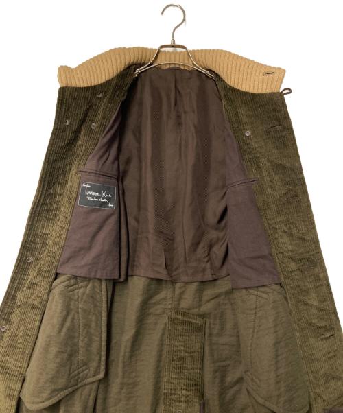 NUMBER (N)INE（ナンバーナイン）NUMBER (N)INE (ナンバーナイン) 08AW コーデュロイドンキーコート F08-NJ038  オリーブ サイズ:2の古着・服飾アイテム